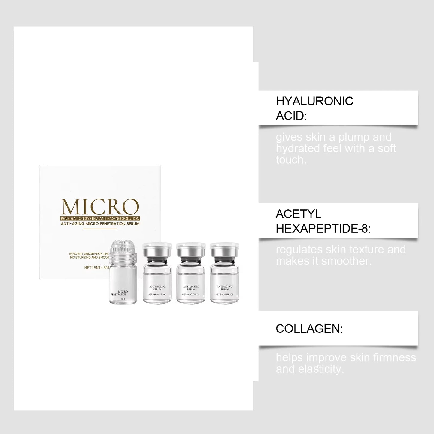 Collagen Essence Kit: Anti-Wrinkle, Hydrating, Firming & Pore-Cleaning Anti-Aging Treatment
