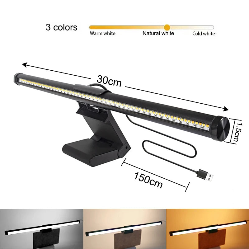 LED Computer Monitor Light Bar For Learning/Reading/Work Dimming Night Lighting Display Screen Hanging Lamp Eye Protection Lamp