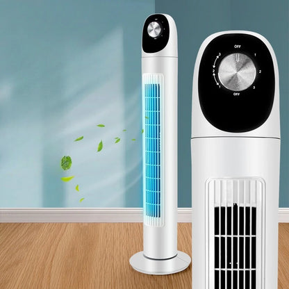 Tower Air Circulator Fan 3-Speed Oscillating - Wide-Angle Airflow for Bedroom/Office Silent Motor Anti-Tip Base 12H Timer