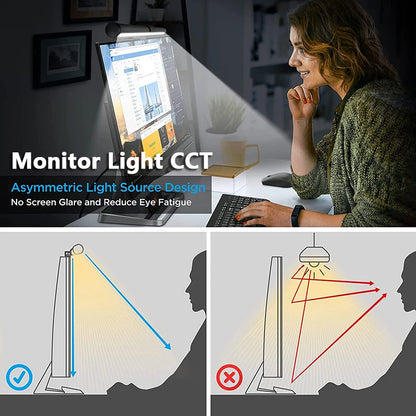 LED Computer Monitor Light Bar For Learning/Reading/Work Dimming Night Lighting Display Screen Hanging Lamp Eye Protection Lamp