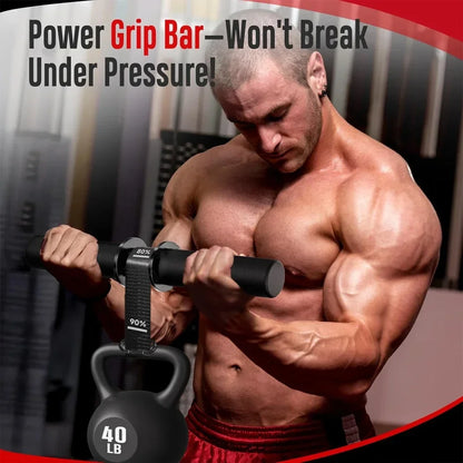 Adjustable Forearm Strength Trainer Wrist Roller With Thickened Non-Slip Handle Belt Home Workout Upper Body Fitness Equipment