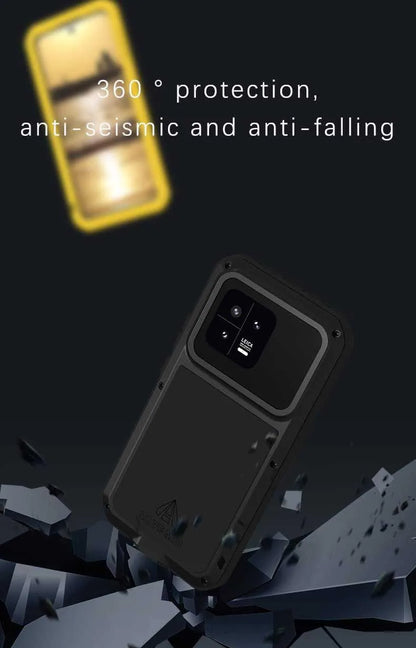 Love Mei Armor Phone Case for Xiaomi 15 14 13 Pro 11 Silicone Military Grade Rugged Metal Protective Shockproof Dust Proof Cover
