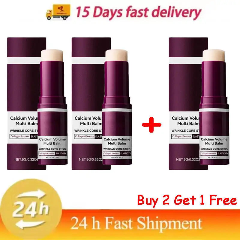 Collagen Wrinkle Removal Multi Bounce Balm Stick Instant Anti-Aging Firming Lift Brighten Facial Dull Skin Moisturizer Cosmetics