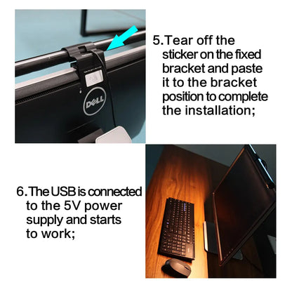 LED Computer Monitor Light Bar For Learning/Reading/Work Dimming Night Lighting Display Screen Hanging Lamp Eye Protection Lamp