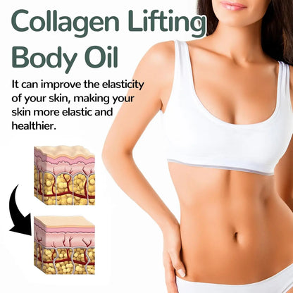 100ml Collagen Lifting Body Oil with Hydrating Formula for Neck Chest Arms Thighs Silky Texture for Fresh and Luminous Skin