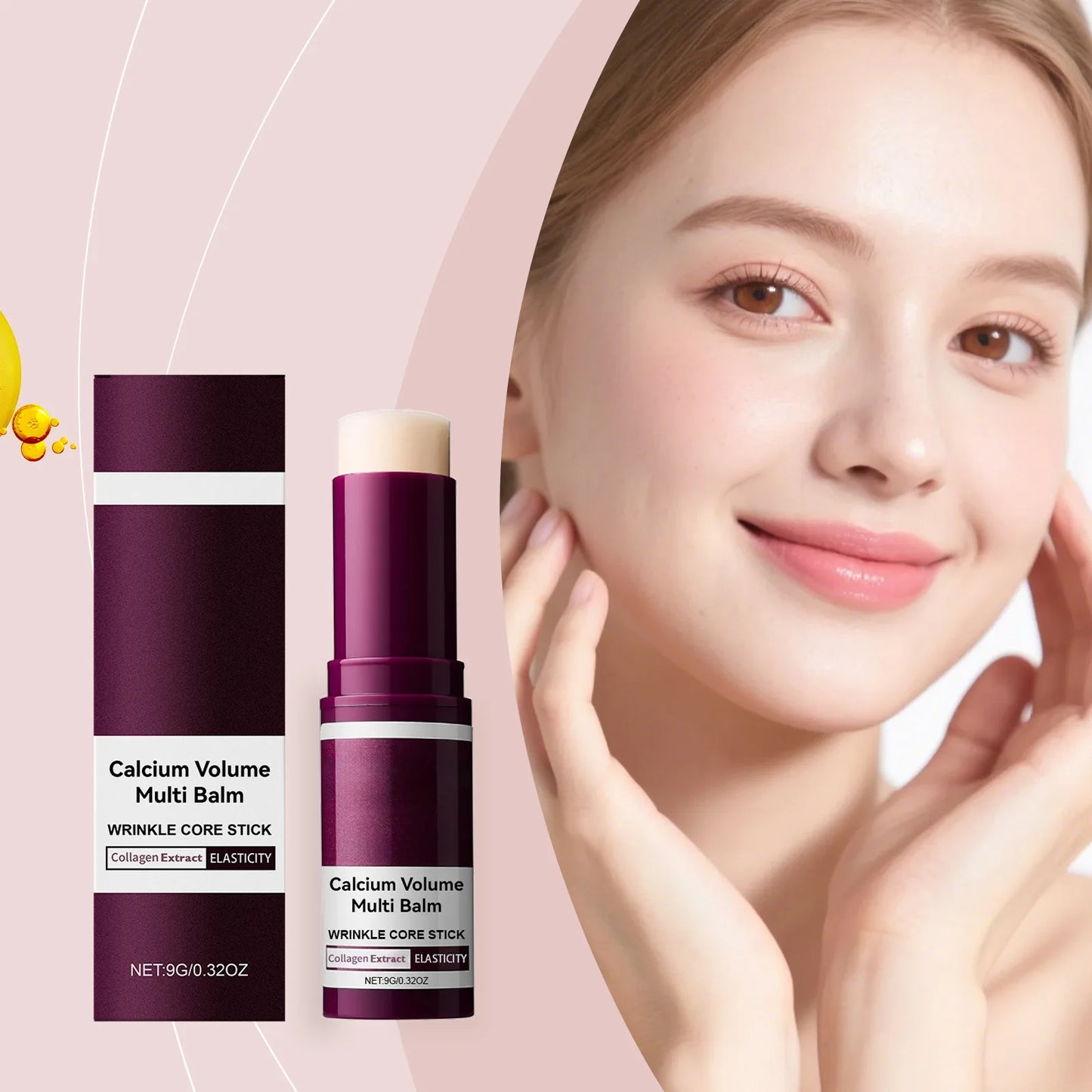 Collagen Wrinkle Removal Multi Bounce Balm Stick Instant Anti-Aging Firming Lift Brighten Facial Dull Skin Moisturizer Cosmetics