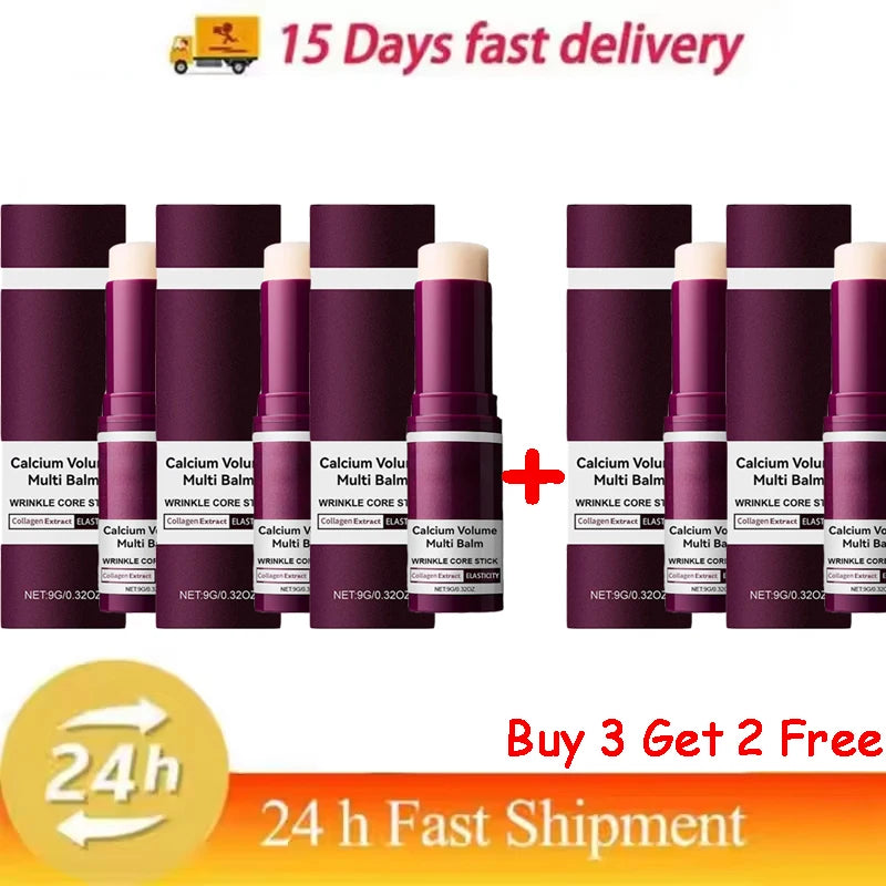 Collagen Wrinkle Removal Multi Bounce Balm Stick Instant Anti-Aging Firming Lift Brighten Facial Dull Skin Moisturizer Cosmetics