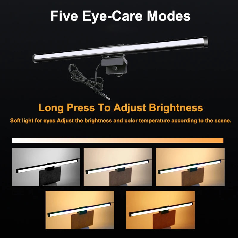 LED Computer Monitor Light Bar For Learning/Reading/Work Dimming Night Lighting Display Screen Hanging Lamp Eye Protection Lamp