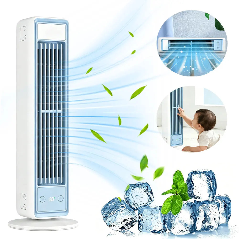 Portable Air Cooling Fans Desktop Tower Fan with Digital Panel 120°scillating Wall Mount & Standing Fans for Home, Office, Dorm