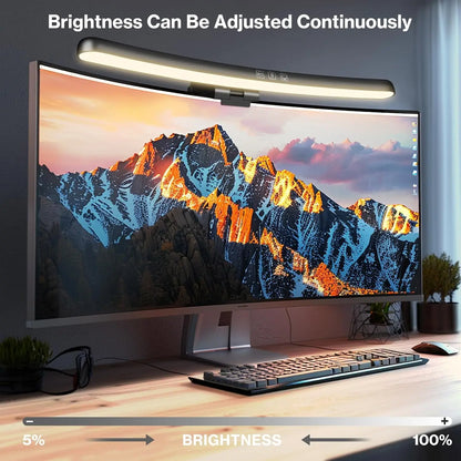 Curved Monitor Light Bar RGB Backlight for Screens, Computer Bar Lights with Color Temperature Brightness Stepless Dimming