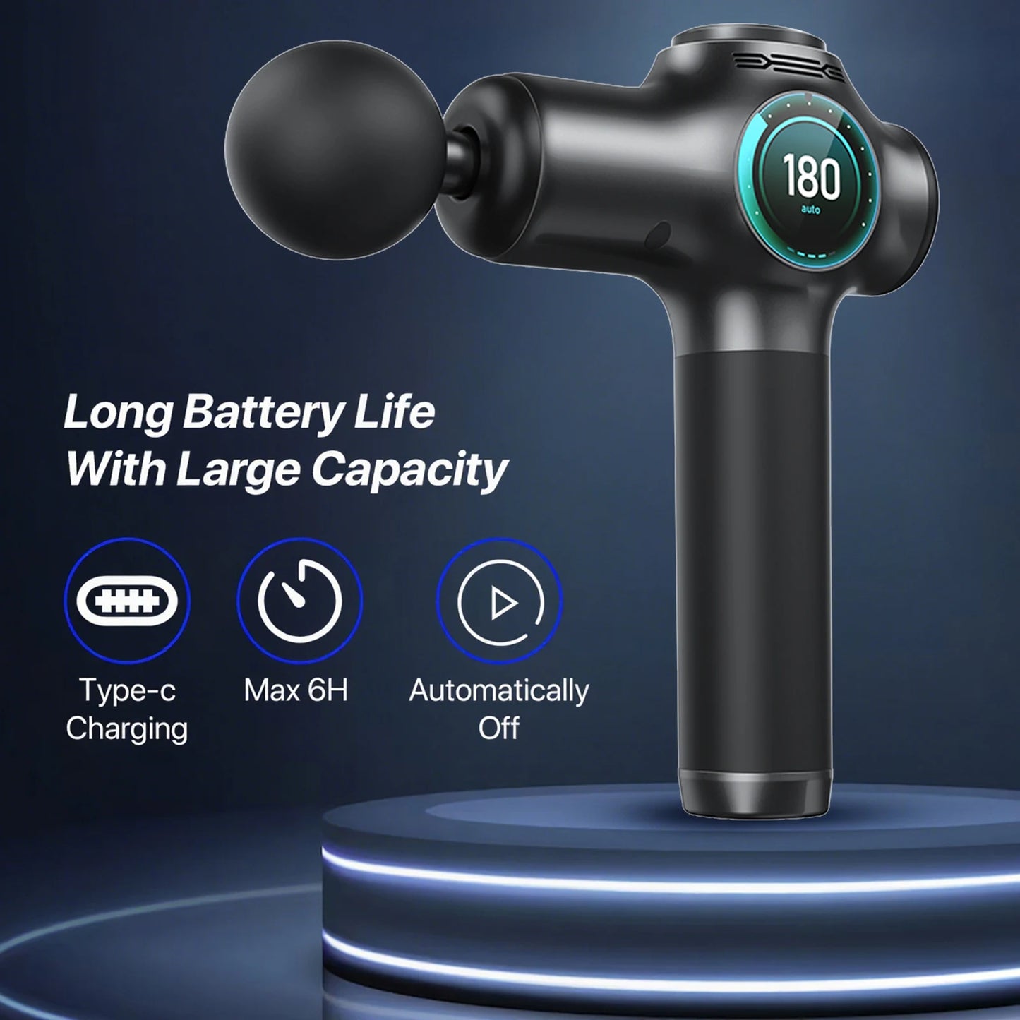 Massage  gun，Deep Tissue Massager Gun ，Percussion Massager for Pain Relief with 8 Massage Heads &99 Speeds