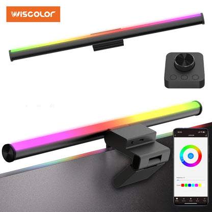 Monitor Light Bar RGB Lightbar Atmosphere USB LED Screen Hanging Setup Dimming For Game Room Desk Lamp Night Light Accessories
