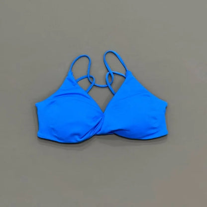 HISTELLO Vision Twist Front Backless Sports Bra Women High Support Breathable Soft Gym Workout Running Jogging Fitness Bra
