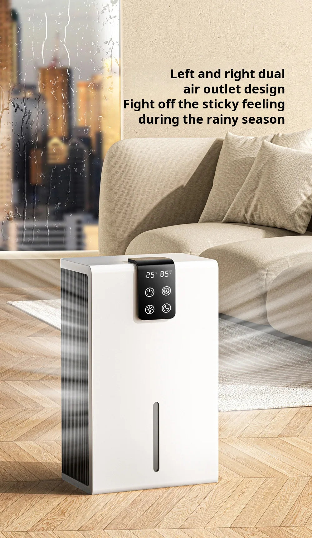 Household Dehumidifier Dryer Moistureproof 2.8L Water Tank Water Full Stop Indoor Purification Air Dryer Basement Dehumidifier