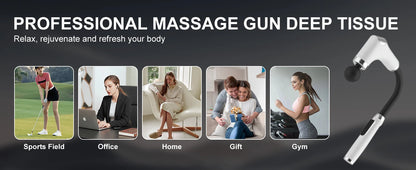 Home Massage Gun With A Long Handle Curved Head Cervical Spine Lumbar Back Legs Multi-functional Fascia Gun For Relaxing Muscles