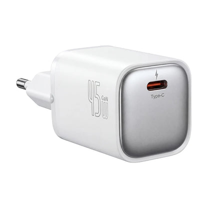 GaN Charger 45W EU Plug PD Charge USB-C Charger Fast Charging For iPhone 17 16 15 Pro Max Laptop Phone Charger