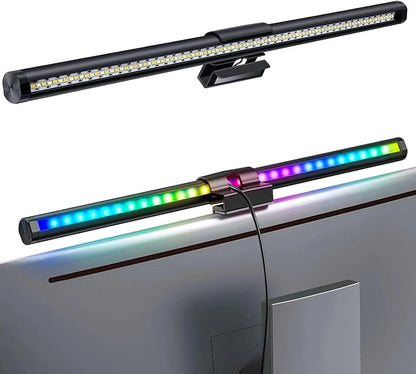 Monitor Light Bar RGB Lightbar Atmosphere USB LED Screen Hanging Setup Dimming For Game Room Desk Lamp Night Light Accessories