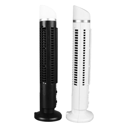 【2026】Tower Bladeless Fan 90 Degree Oscillating Fingertip Guard USB Quiet Desk Fan Anti Slip Pad with Light for Home