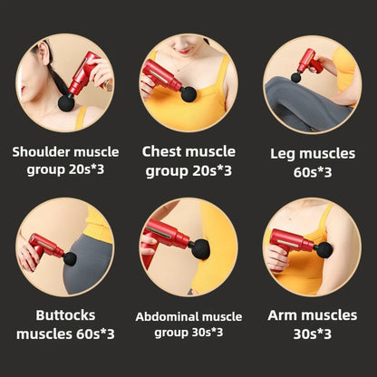 Portable Small Massager Muscle Relaxation Fascia Gun Massage Artifact Fitness Massage Gun Handheld Massager Fascia Gun