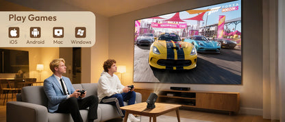 XGODY HY310 Mini Projector Auto Focus 4K Native 1080P 330ANSI Android11 5W Speaker Air Mouse Voice Assistant Home Cinema