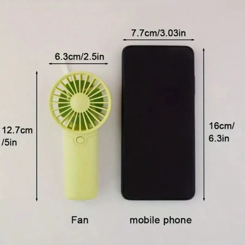 Portable Fan Compact Handheld Fan - Portable Battery-Powered Personal Cooling Device for Travel & Outdoor Use Desktop Gifts