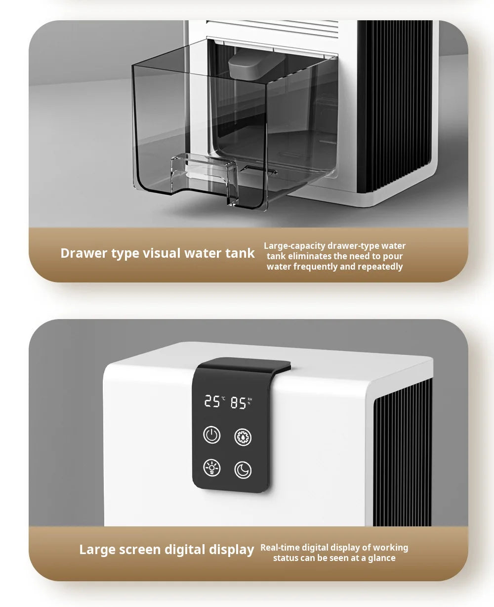 Household Dehumidifier Dryer Moistureproof 2.8L Water Tank Water Full Stop Indoor Purification Air Dryer Basement Dehumidifier