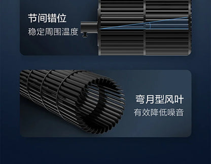 Tower Air Circulator Fan 3-Speed Oscillating - Wide-Angle Airflow for Bedroom/Office Silent Motor Anti-Tip Base 12H Timer