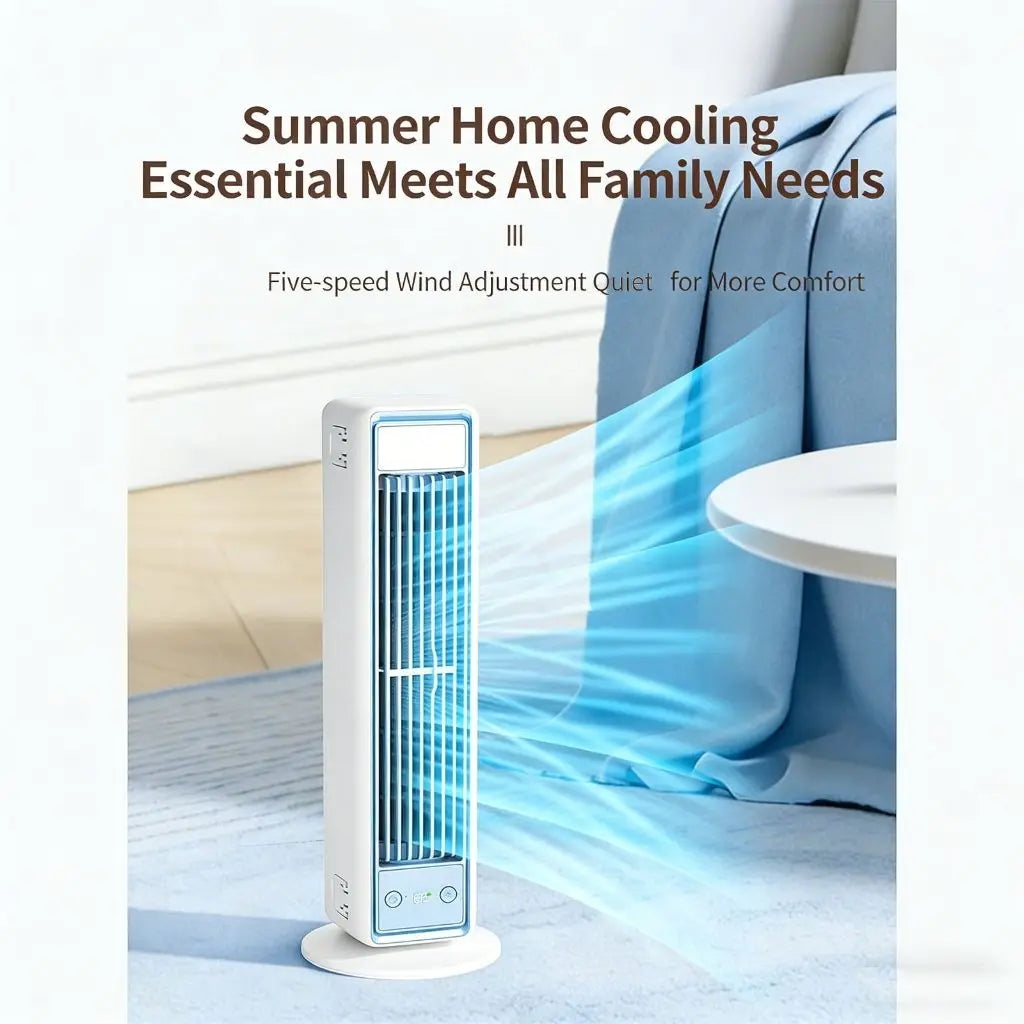 Portable Air Cooling Fans Desktop Tower Fan with Digital Panel 120°scillating Wall Mount & Standing Fans for Home, Office, Dorm