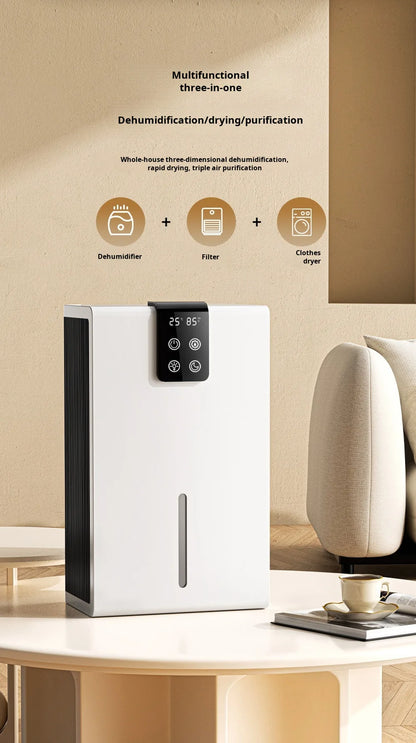 Household Dehumidifier Dryer Moistureproof 2.8L Water Tank Water Full Stop Indoor Purification Air Dryer Basement Dehumidifier