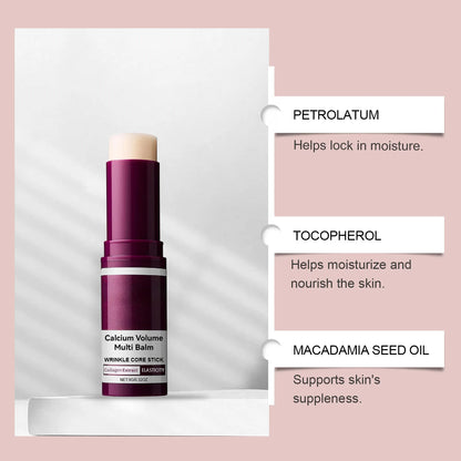 Collagen Wrinkle Removal Multi Bounce Balm Stick Instant Anti-Aging Firming Lift Brighten Facial Dull Skin Moisturizer Cosmetics