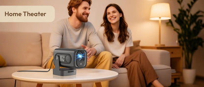XGODY HY310 Mini Projector Auto Focus 4K Native 1080P 330ANSI Android11 5W Speaker Air Mouse Voice Assistant Home Cinema
