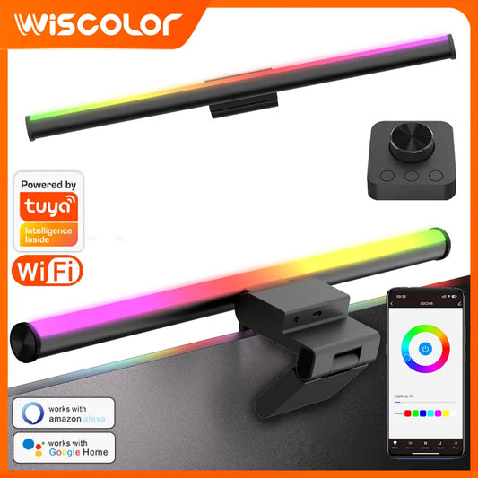 Monitor Light Bar RGB Lightbar Atmosphere USB LED Screen Hanging Setup Dimming For Game Room Desk Lamp Night Light Accessories
