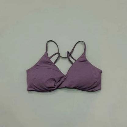 HISTELLO Vision Twist Front Backless Sports Bra Women High Support Breathable Soft Gym Workout Running Jogging Fitness Bra