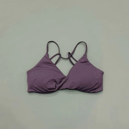 HISTELLO Vision Twist Front Backless Sports Bra Women High Support Breathable Soft Gym Workout Running Jogging Fitness Bra