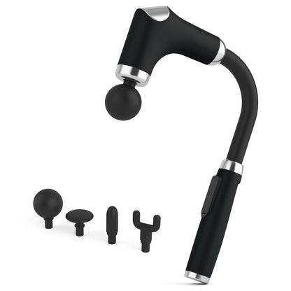 Home Massage Gun With A Long Handle Curved Head Cervical Spine Lumbar Back Legs Multi-functional Fascia Gun For Relaxing Muscles