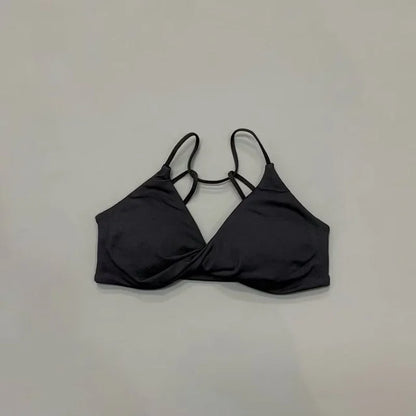 HISTELLO Vision Twist Front Backless Sports Bra Women High Support Breathable Soft Gym Workout Running Jogging Fitness Bra