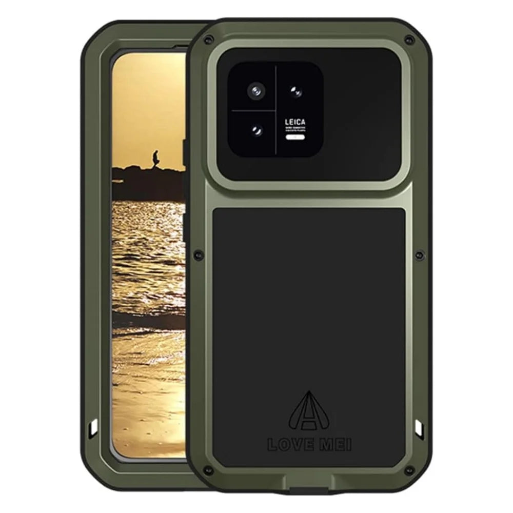 Love Mei Armor Phone Case for Xiaomi 15 14 13 Pro 11 Silicone Military Grade Rugged Metal Protective Shockproof Dust Proof Cover