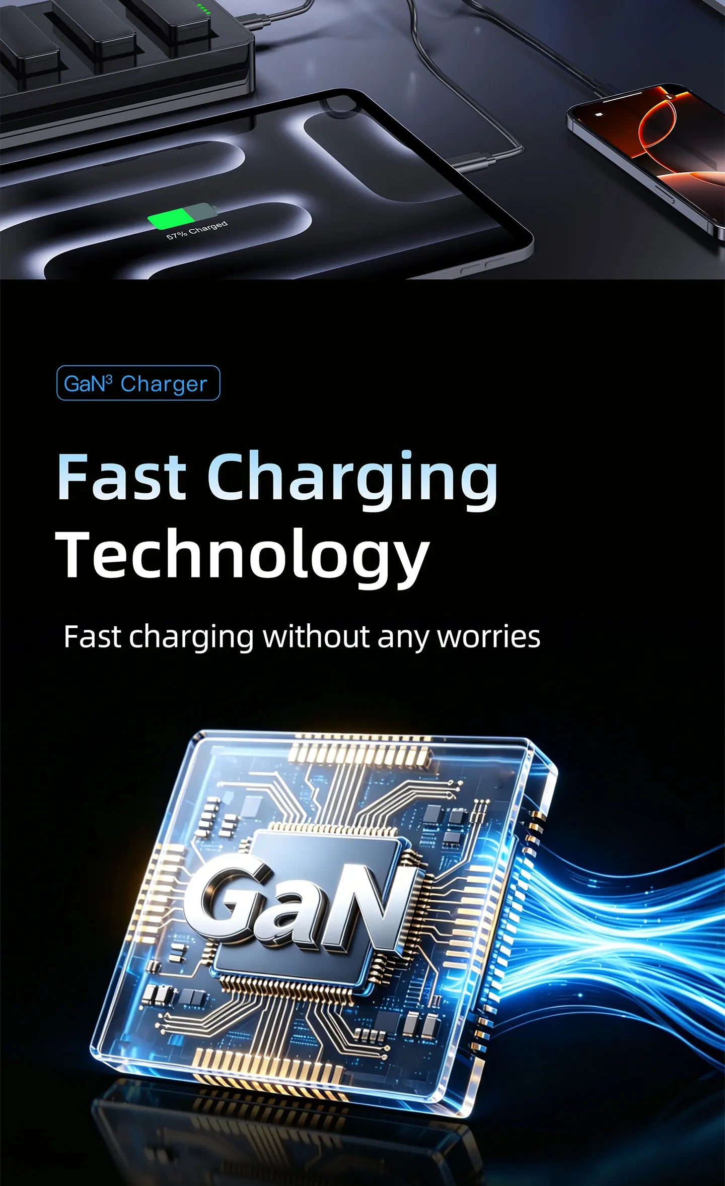 GaN Charger 10-IN-1 PD+QC Multi-port Charger USB Type C Digital Display Fast Charging Station For Phones And Tablet Fast Charger