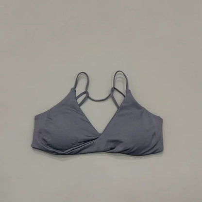 HISTELLO Vision Twist Front Backless Sports Bra Women High Support Breathable Soft Gym Workout Running Jogging Fitness Bra