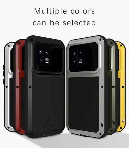 Love Mei Armor Phone Case for Xiaomi 15 14 13 Pro 11 Silicone Military Grade Rugged Metal Protective Shockproof Dust Proof Cover
