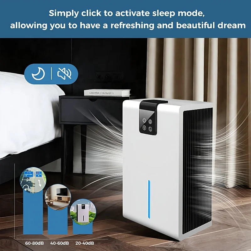 Household Dehumidifier Dryer Moistureproof 2.8L Water Tank Water Full Stop Indoor Purification Air Dryer Basement Dehumidifier