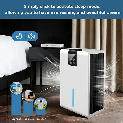 Household Dehumidifier Dryer Moistureproof 2.8L Water Tank Water Full Stop Indoor Purification Air Dryer Basement Dehumidifier