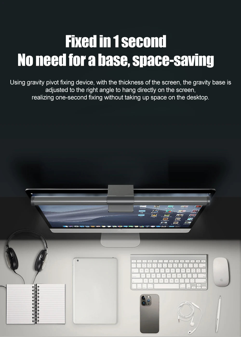 Monitor Light Bar RGB Lightbar Atmosphere USB LED Screen Hanging Setup Dimming For Game Room Desk Lamp Night Light Accessories