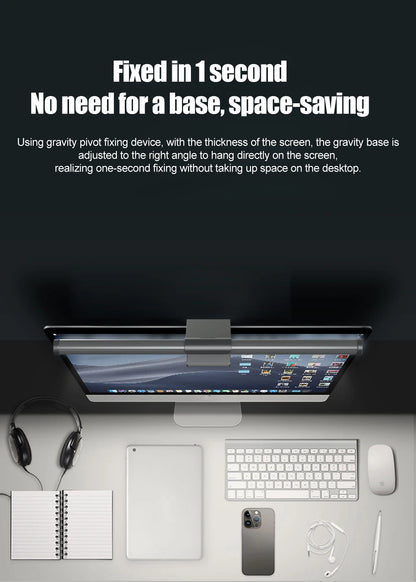 Monitor Light Bar RGB Lightbar Atmosphere USB LED Screen Hanging Setup Dimming For Game Room Desk Lamp Night Light Accessories
