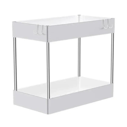 1/2 Pcs Under Sink Storage Organizer 2 Tier Drawer Multipurpose Rack Cabinet Under Sink Storage Rack Bathroom Kitchen Organizer