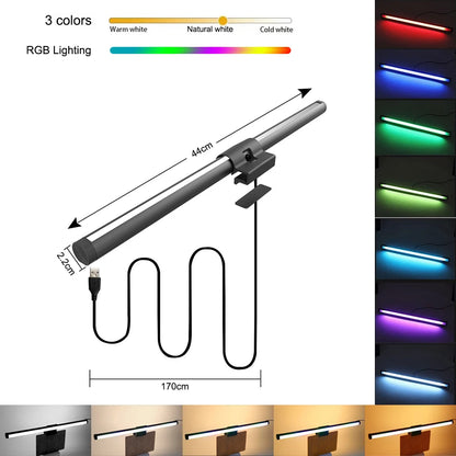 LED Computer Monitor Light Bar For Learning/Reading/Work Dimming Night Lighting Display Screen Hanging Lamp Eye Protection Lamp