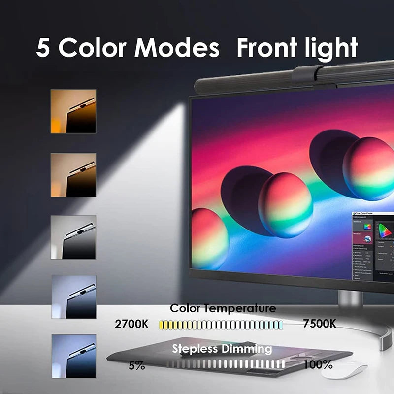 LED Computer Monitor Light Bar For Learning/Reading/Work Dimming Night Lighting Display Screen Hanging Lamp Eye Protection Lamp
