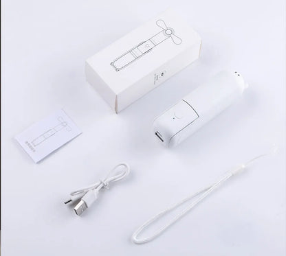 Portable Fan Mini Handheld Fan 2000mAh USB Rechargeable with Handy Power Bank Small Hand Held Foldable Pocket Fan for Travel