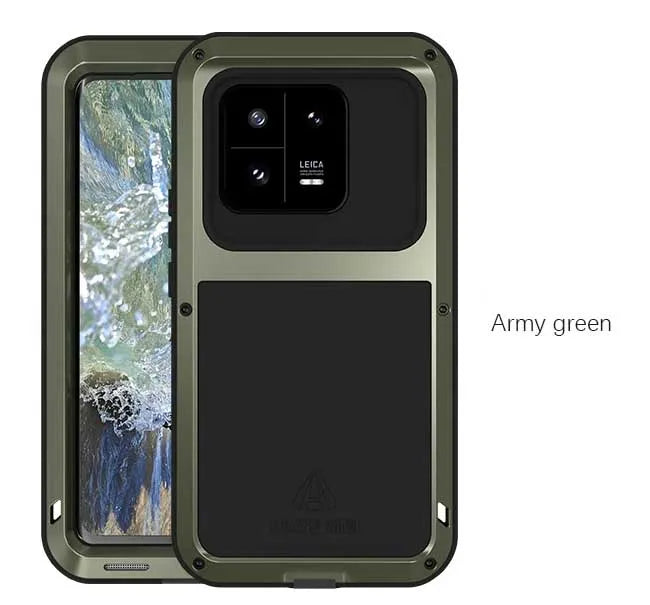 Love Mei Armor Phone Case for Xiaomi 15 14 13 Pro 11 Silicone Military Grade Rugged Metal Protective Shockproof Dust Proof Cover