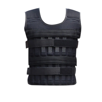 20kg Adjustable Weighted Vest,Empty Bag Fitness Running Vest for Men Women,Black Physical Training Clothing for Boxing